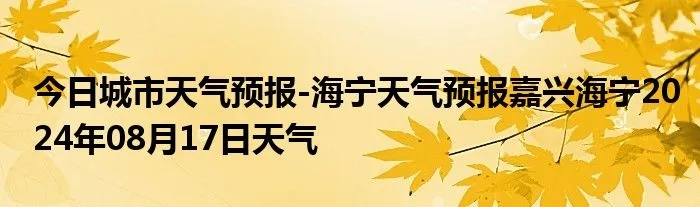 海宁天气预报（海宁天气预报15天当地天气查询）